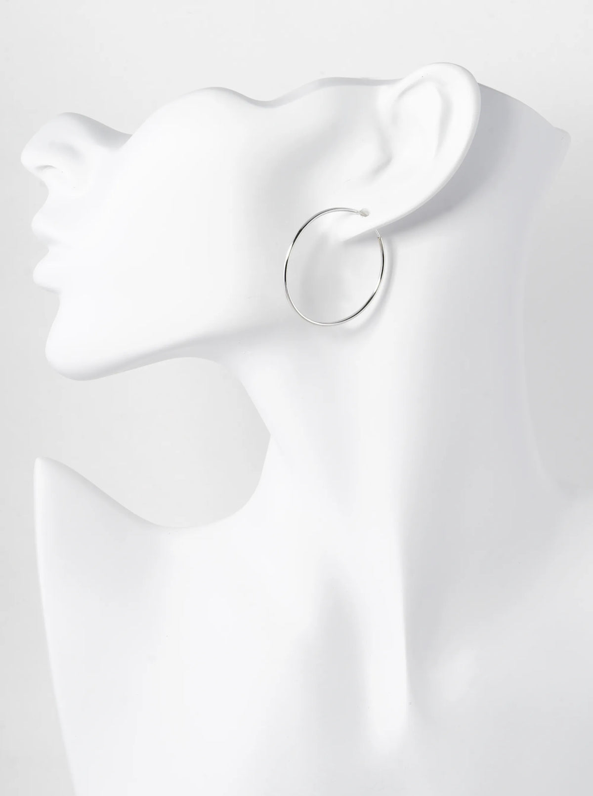 925 Sterling Silver 33mm Lightweight Endless Hoop Earrings