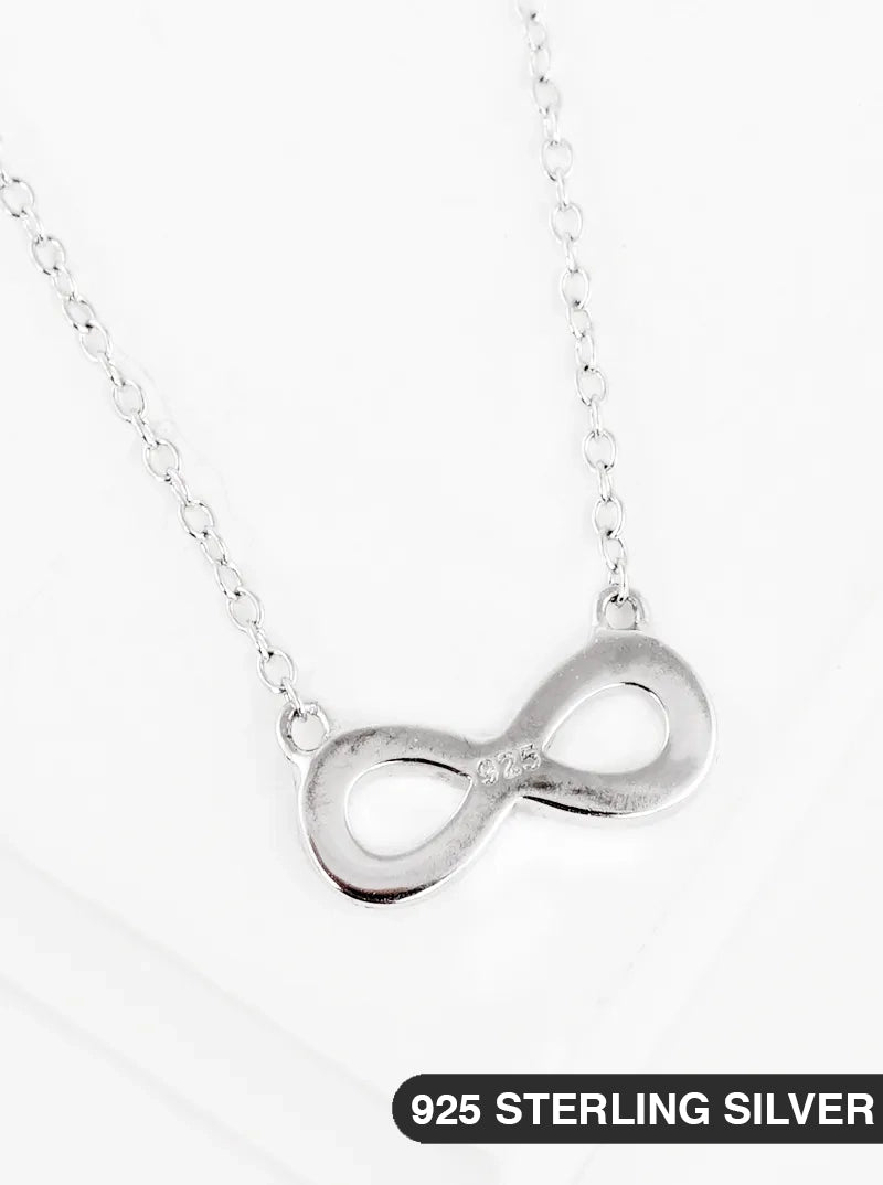 925 Sterling Silver Infinity Pendant Delicate Necklace