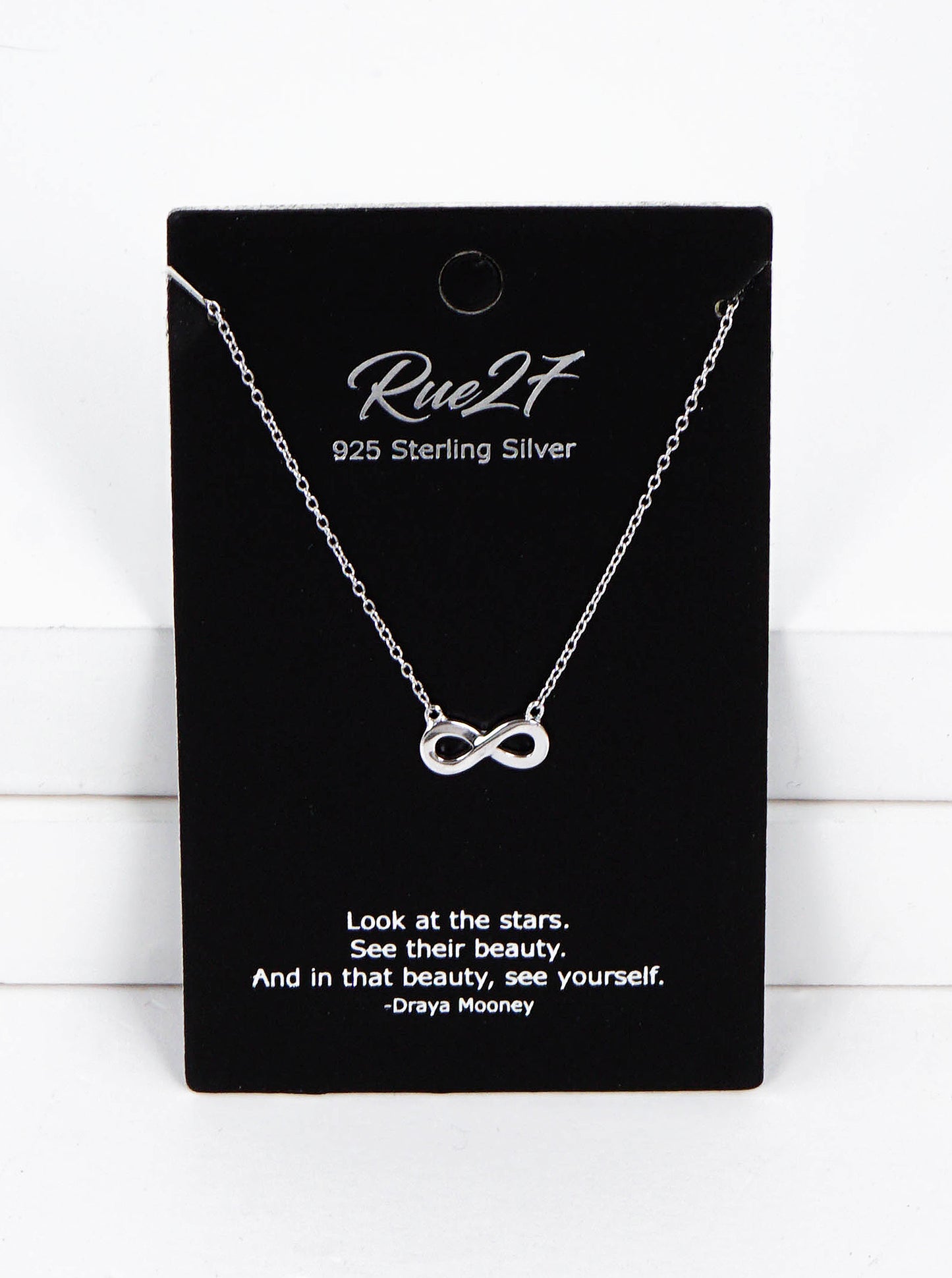 925 Sterling Silver Infinity Pendant Delicate Necklace
