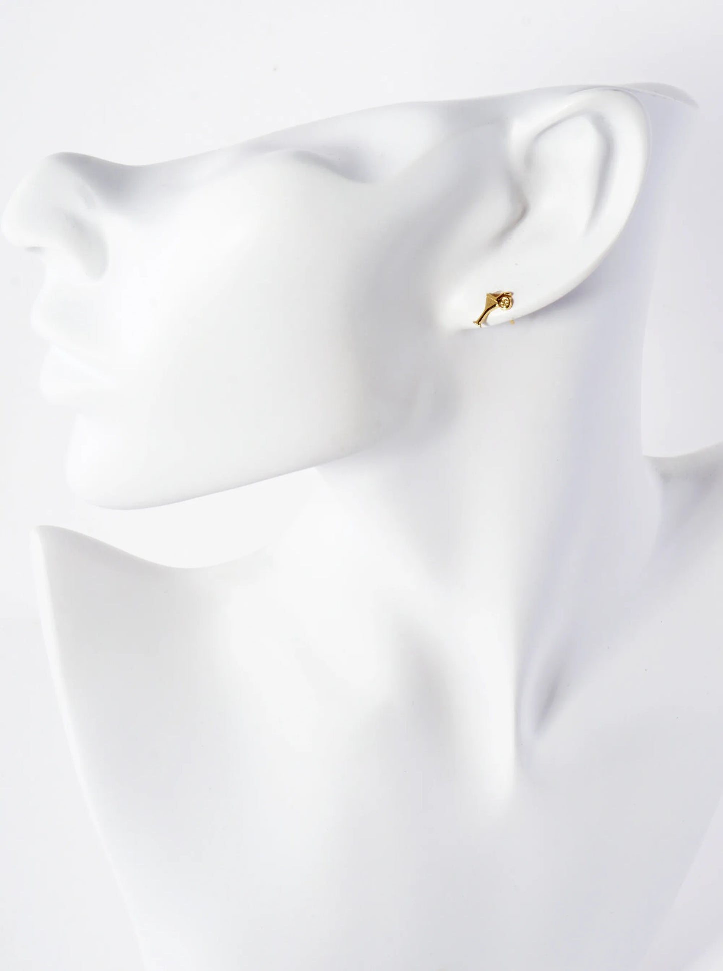 9mm Dainty Martini 18K-Gold-Dipped Brass Stud Earrings