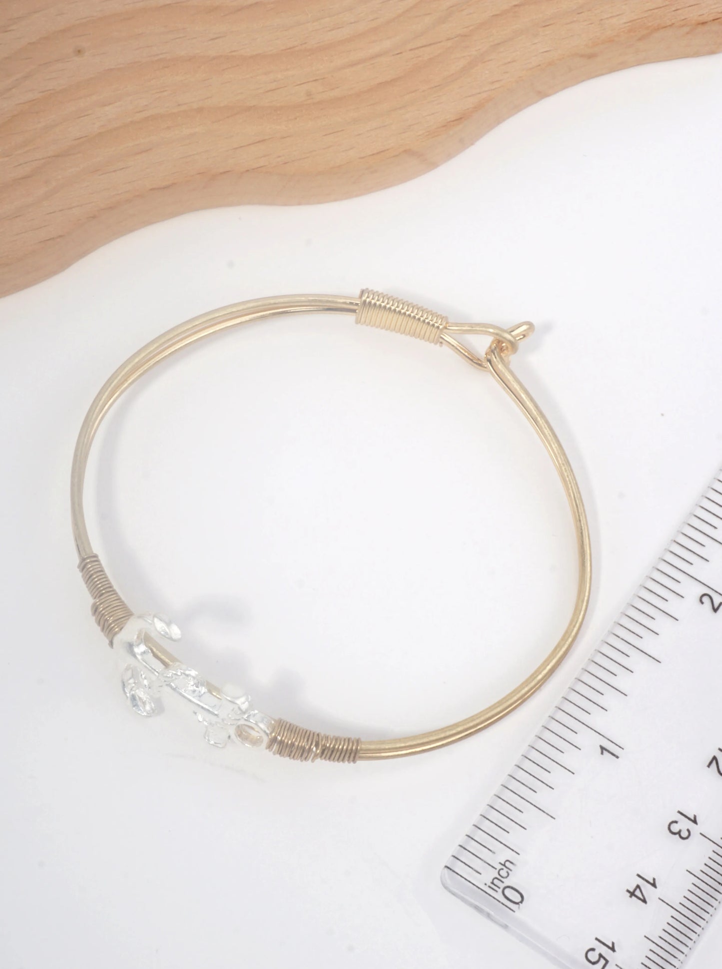 Hammered Anchor Hook Closure Cuff Bracelet
