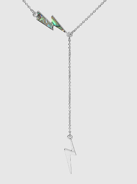 ABALONE THUNDERBOLT LIGHTNING Y NECKLACE