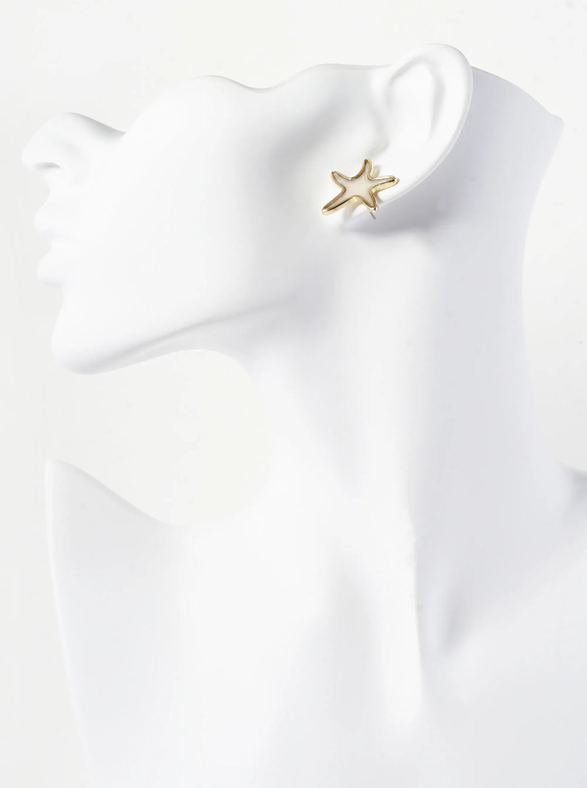 Abalone Mother Of Pearl Starfish Stud Earrings