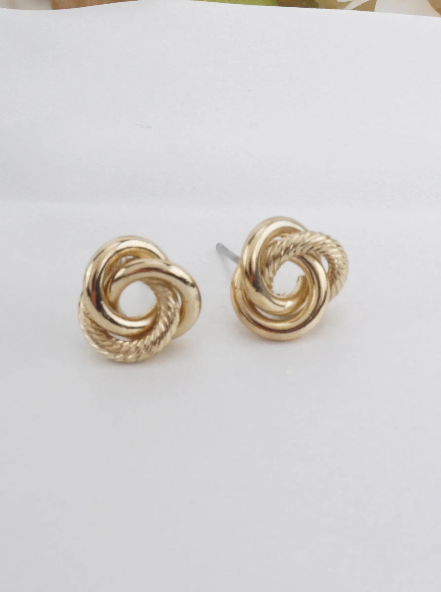 Abstract Sculptural Knot Stud Earrings
