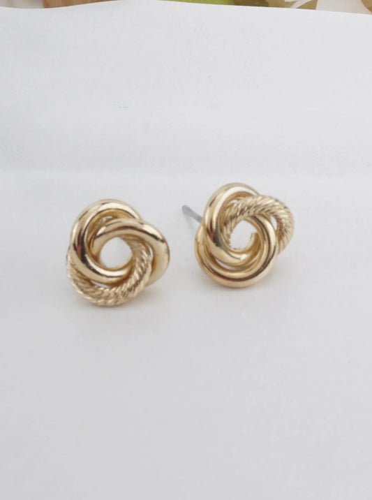 Abstract Sculptural Knot Stud Earrings