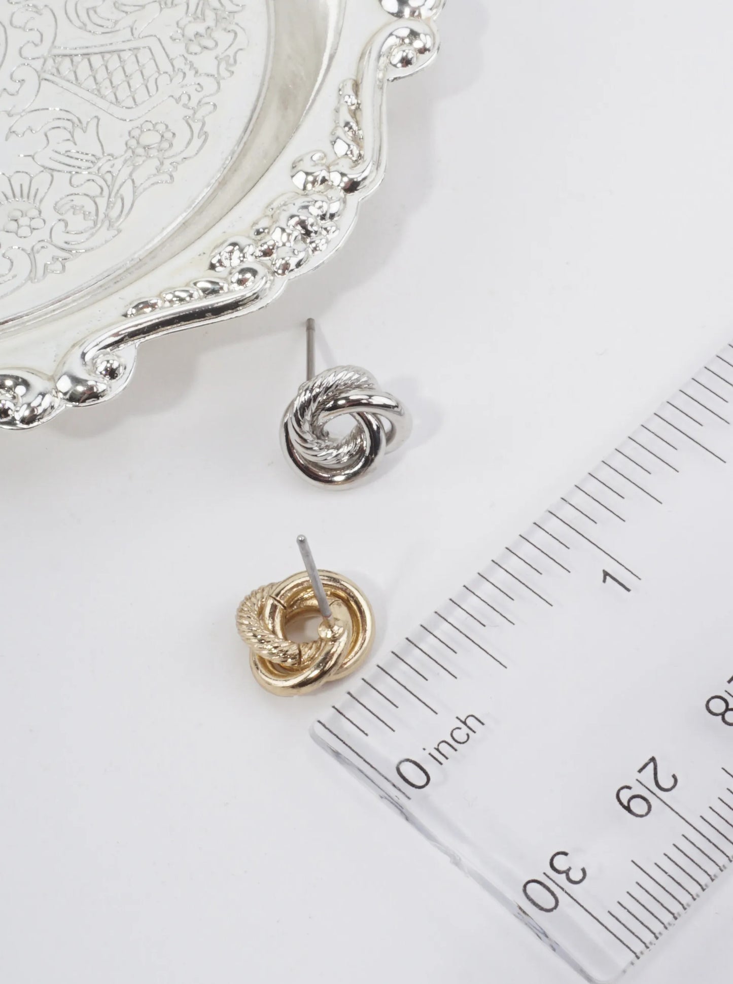 Abstract Sculptural Knot Stud Earrings
