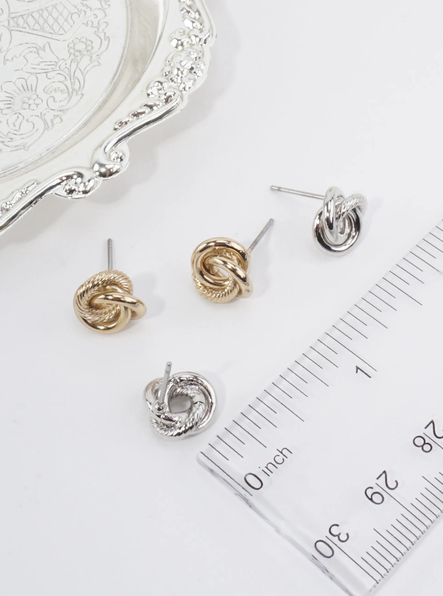 Abstract Sculptural Knot Stud Earrings