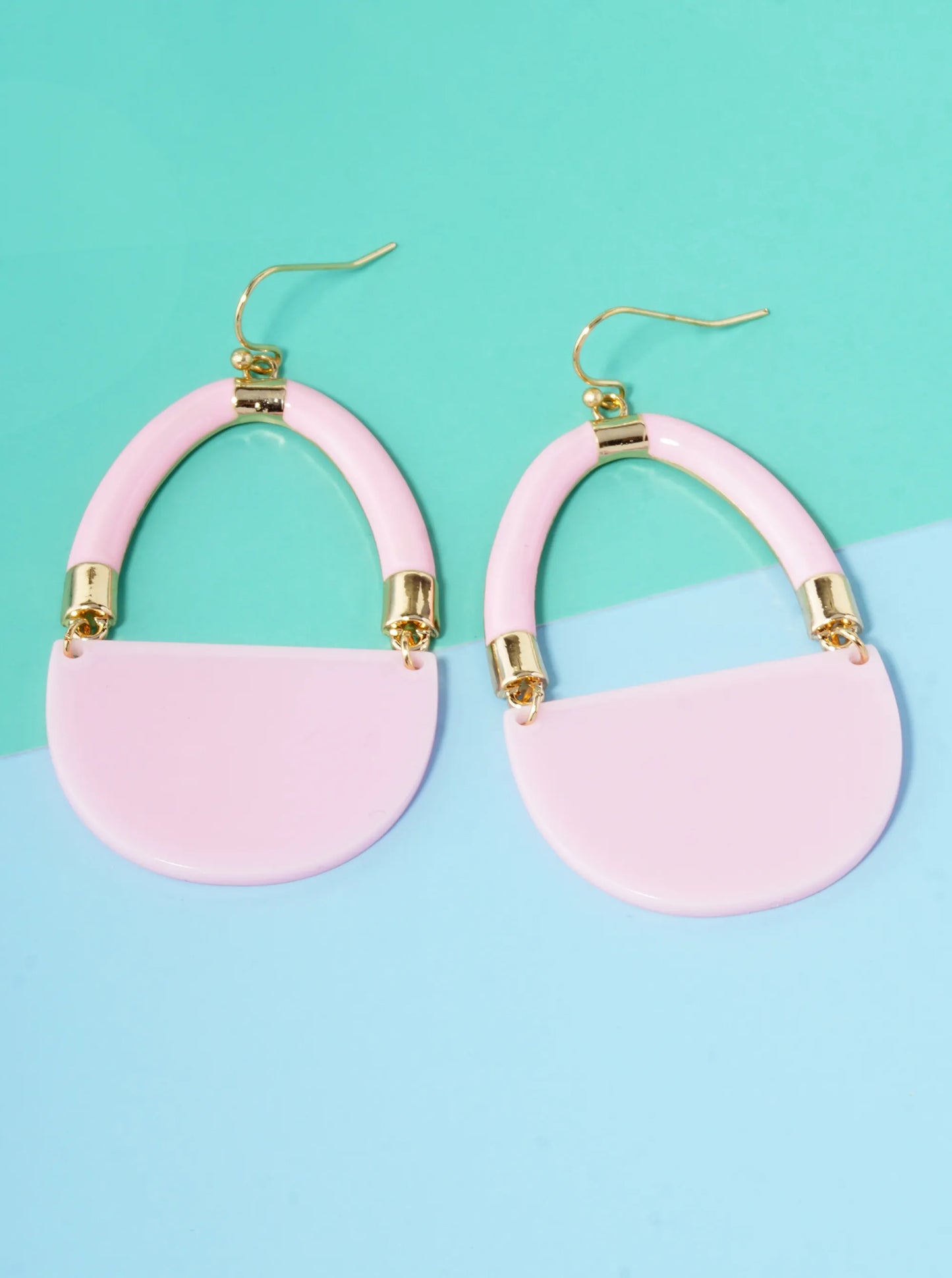 Acetate Geometric Shape Dangle Drop Earrings