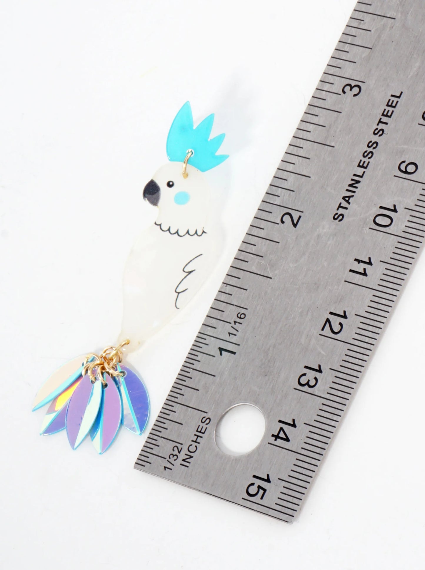 Acetate Parrot Tropical Bird Statement Earrings