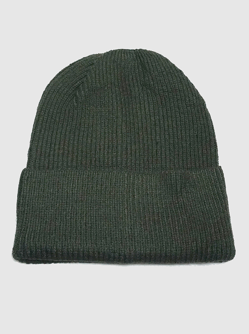 Acrylic Knit Ribbed Beanie