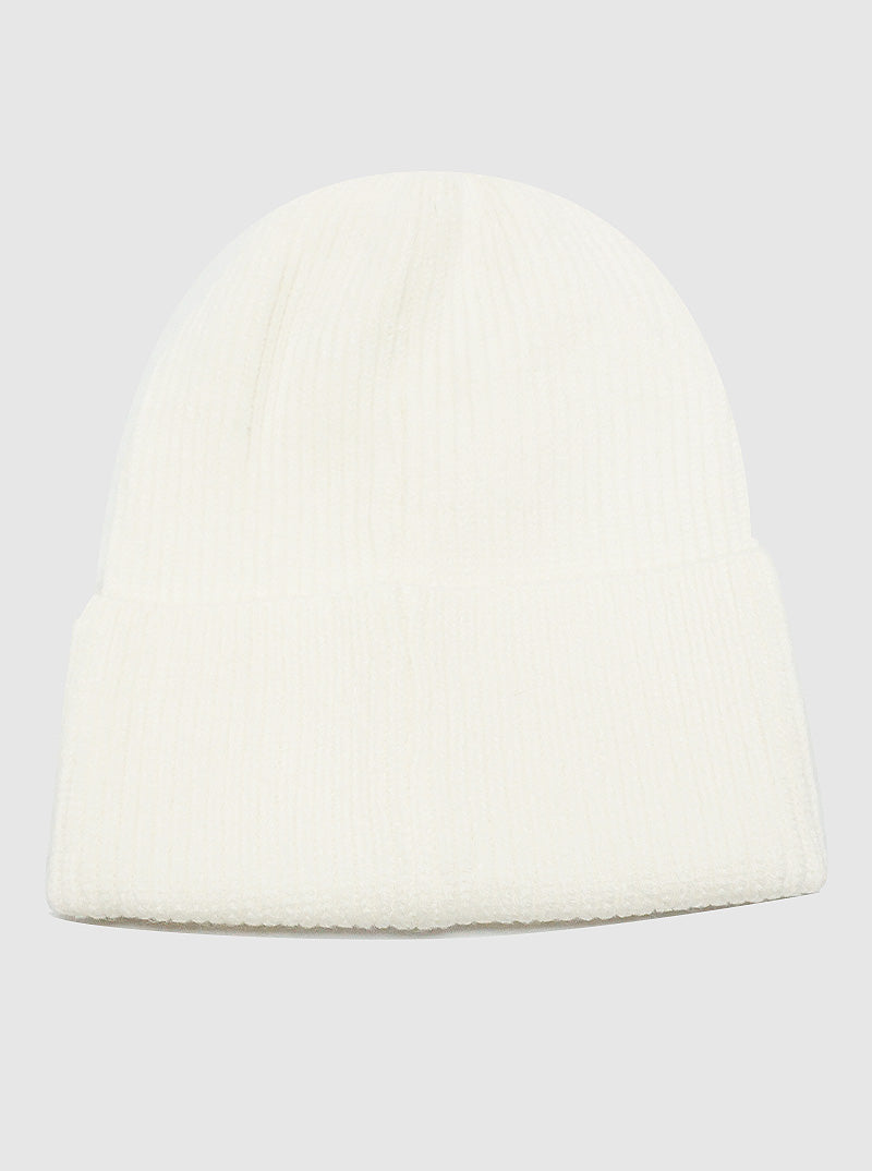 Acrylic Knit Ribbed Beanie
