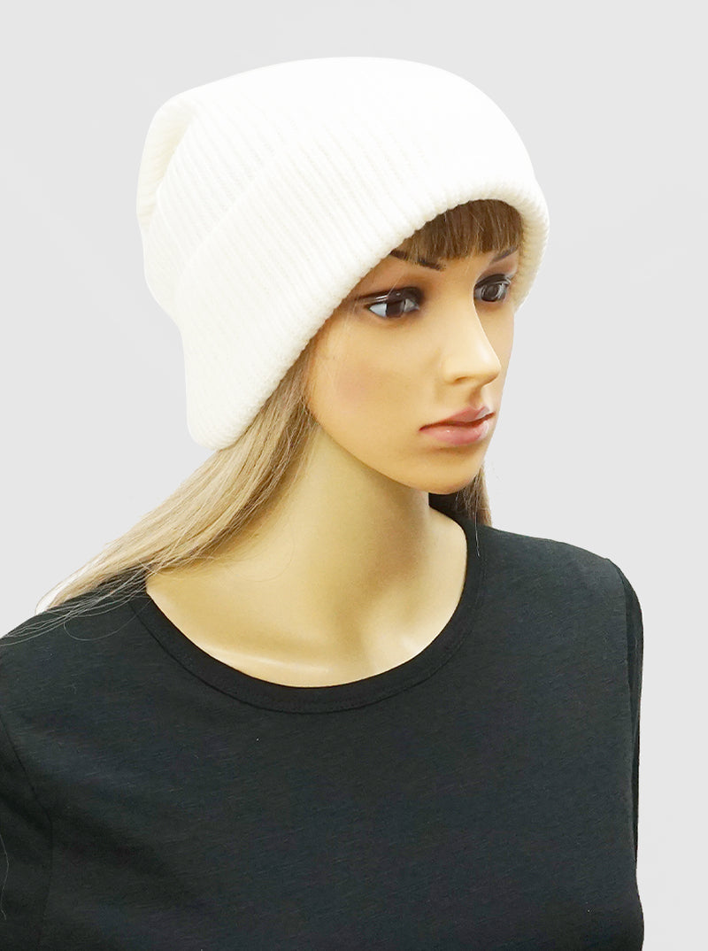 Acrylic Knit Ribbed Beanie