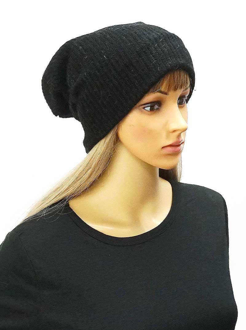 Acrylic Knit Ribbed Hipsster Beanie