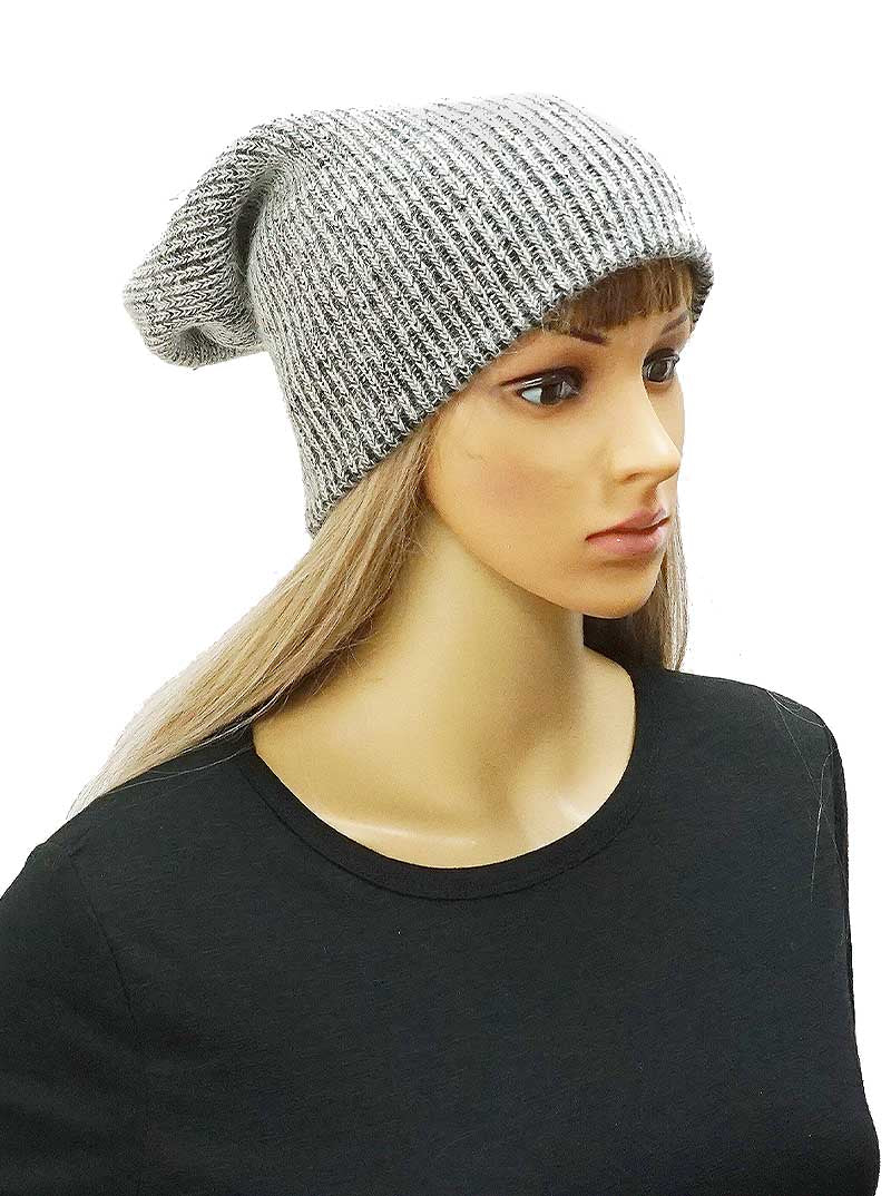 Acrylic Knit Ribbed Hipsster Beanie