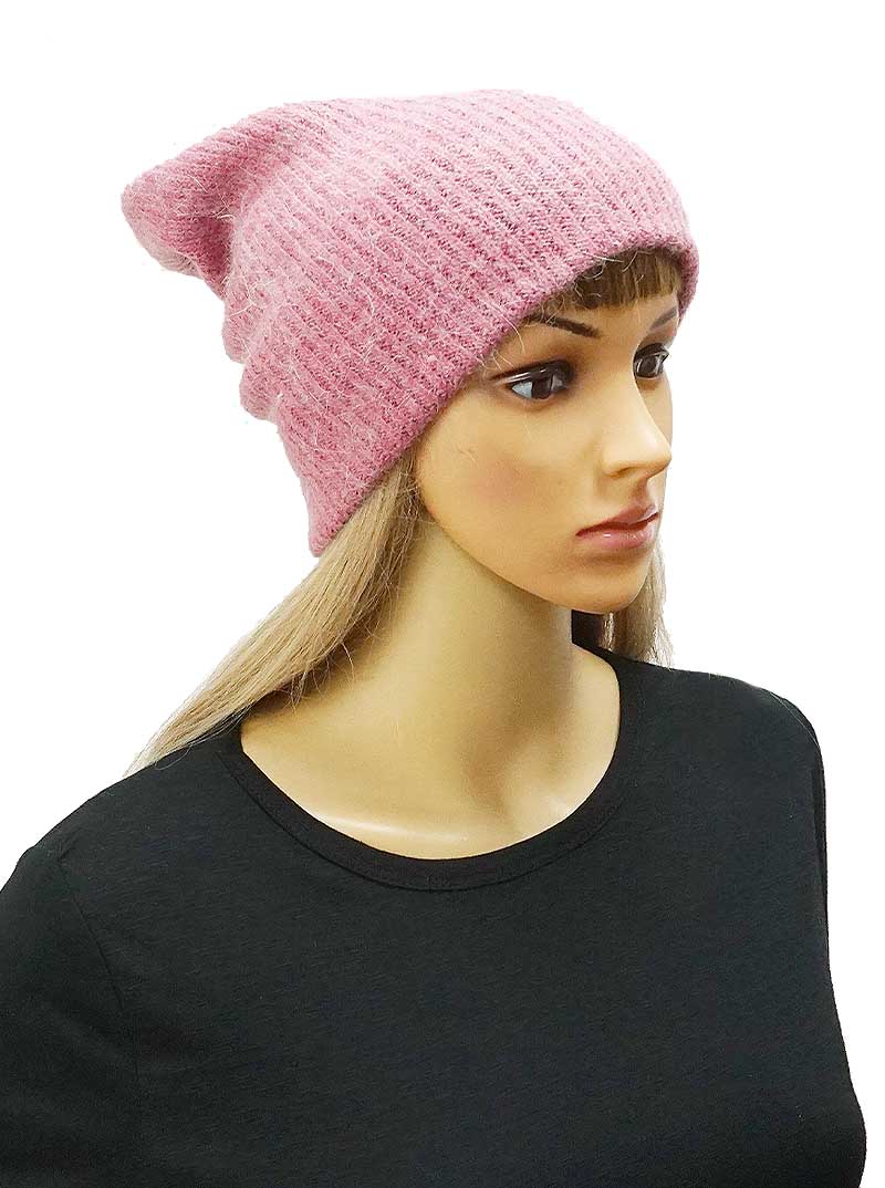 Acrylic Knit Ribbed Hipsster Beanie