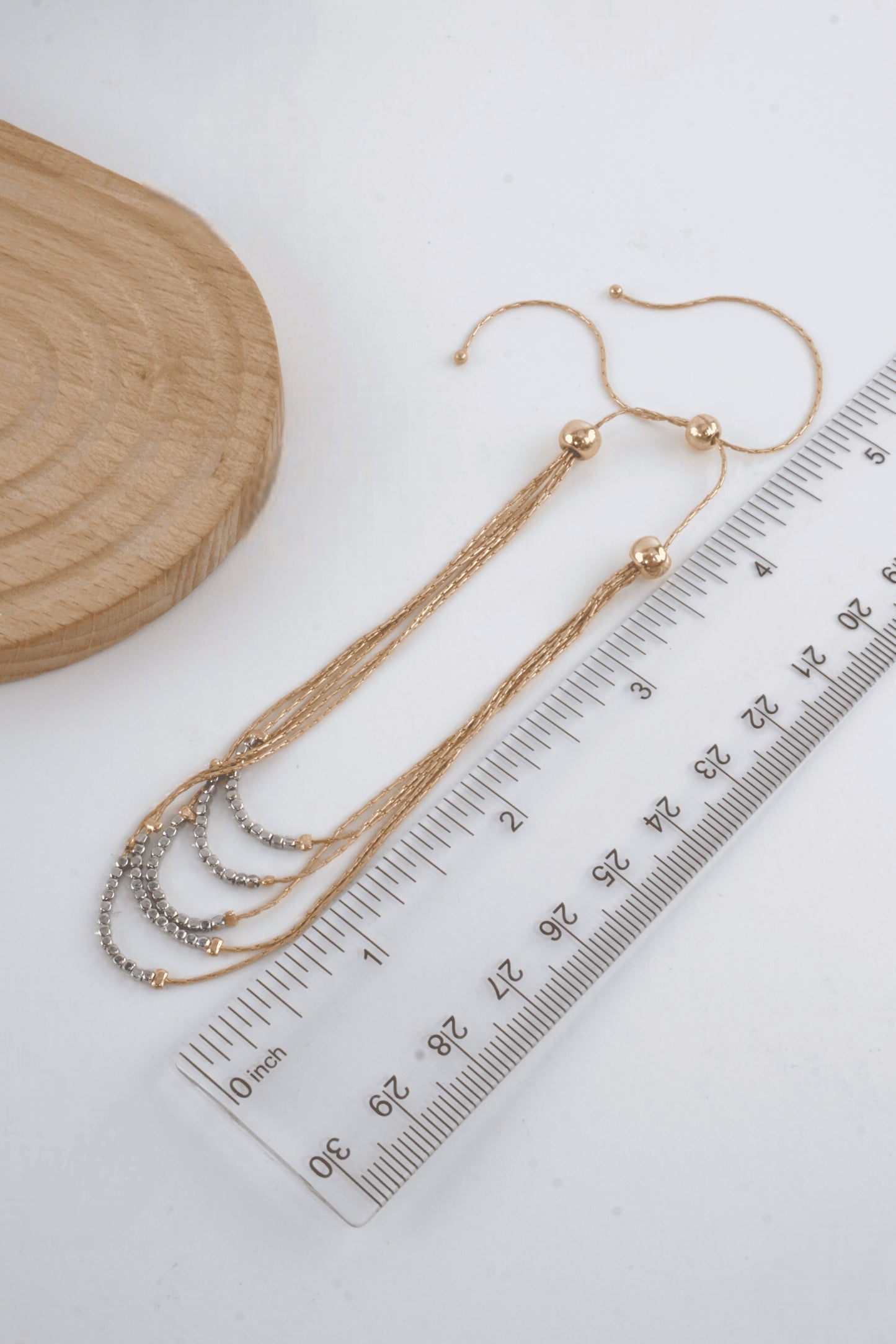 Adjustable Layered Chain Pull-Tie Bracelet