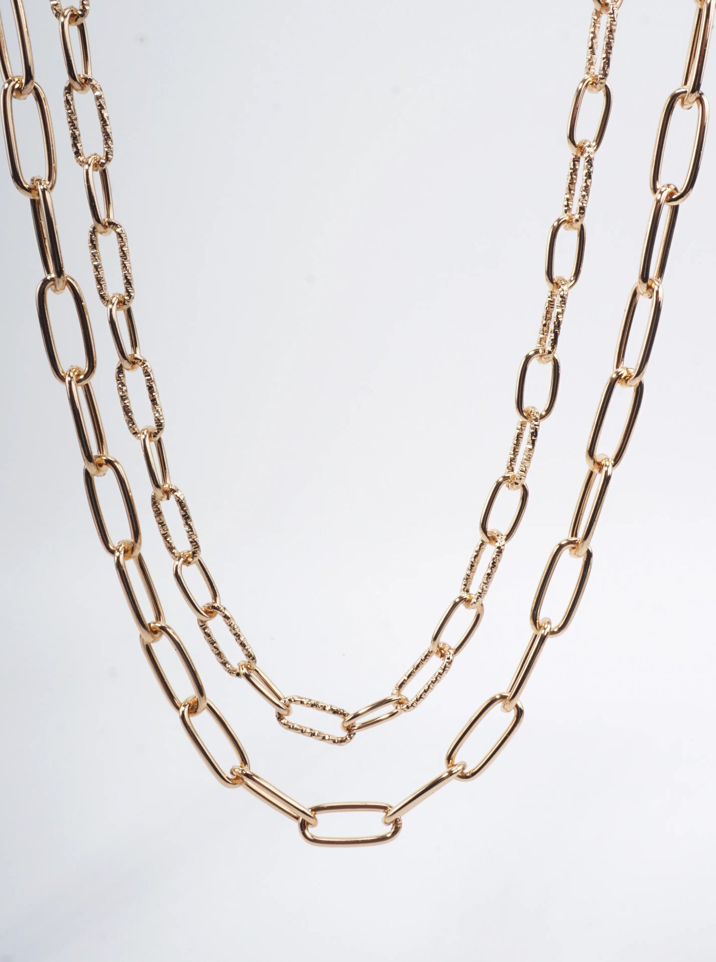 Adjustable Layered Link Necklace