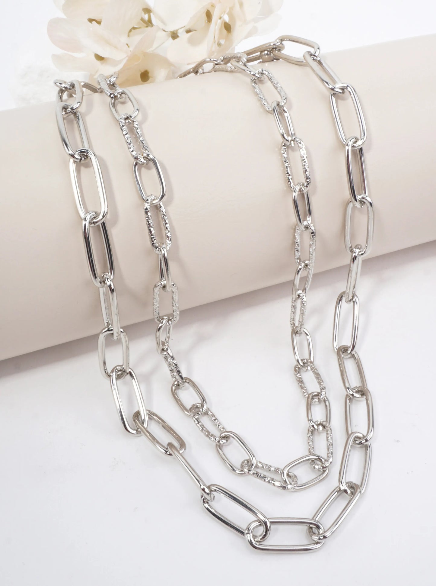 Adjustable Layered Link Necklace