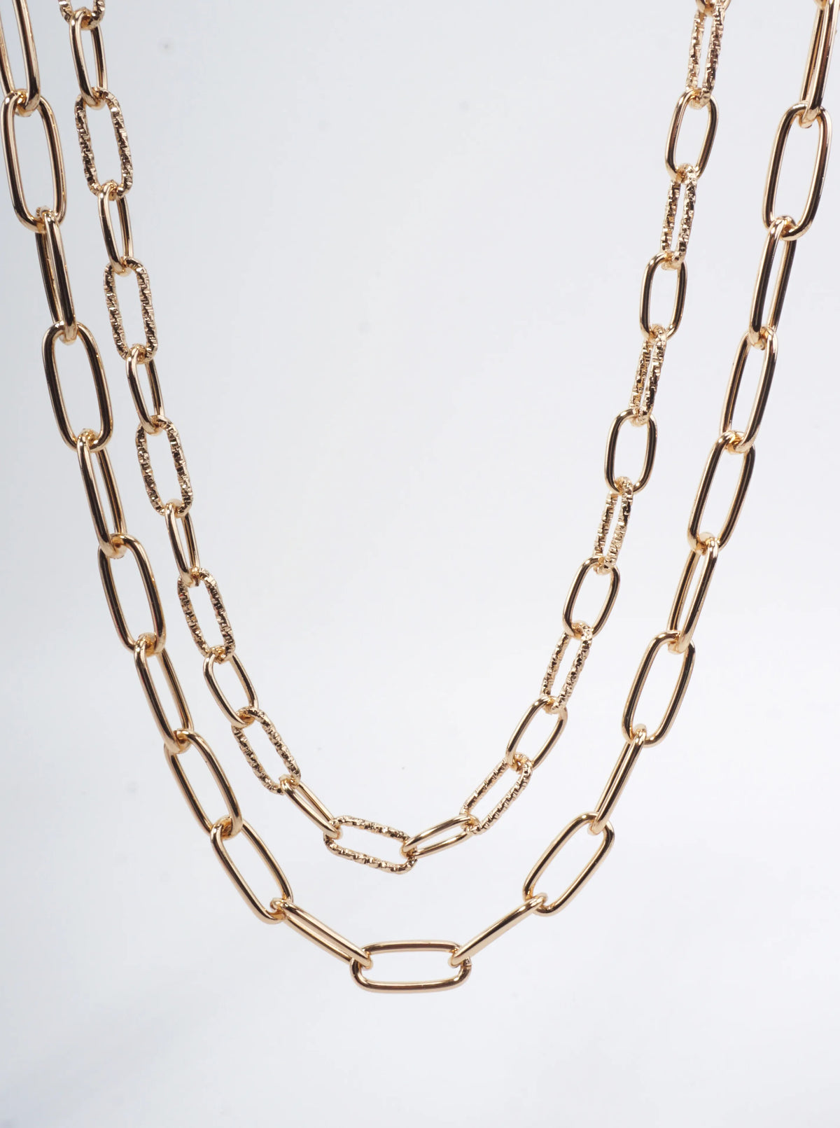 Adjustable Layered Link Necklace
