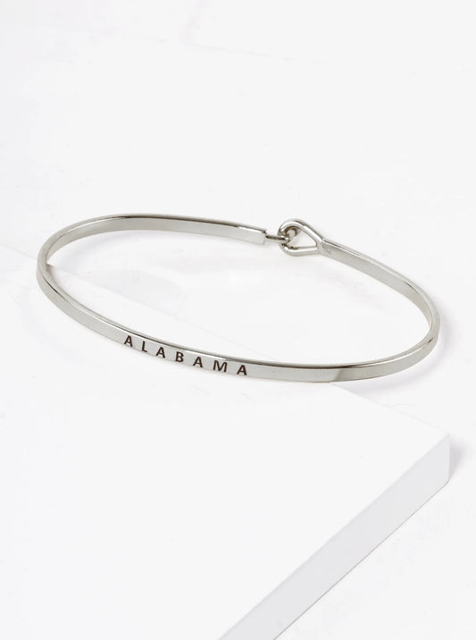 Alabama Engraved Inspirational Bangle Bracelet