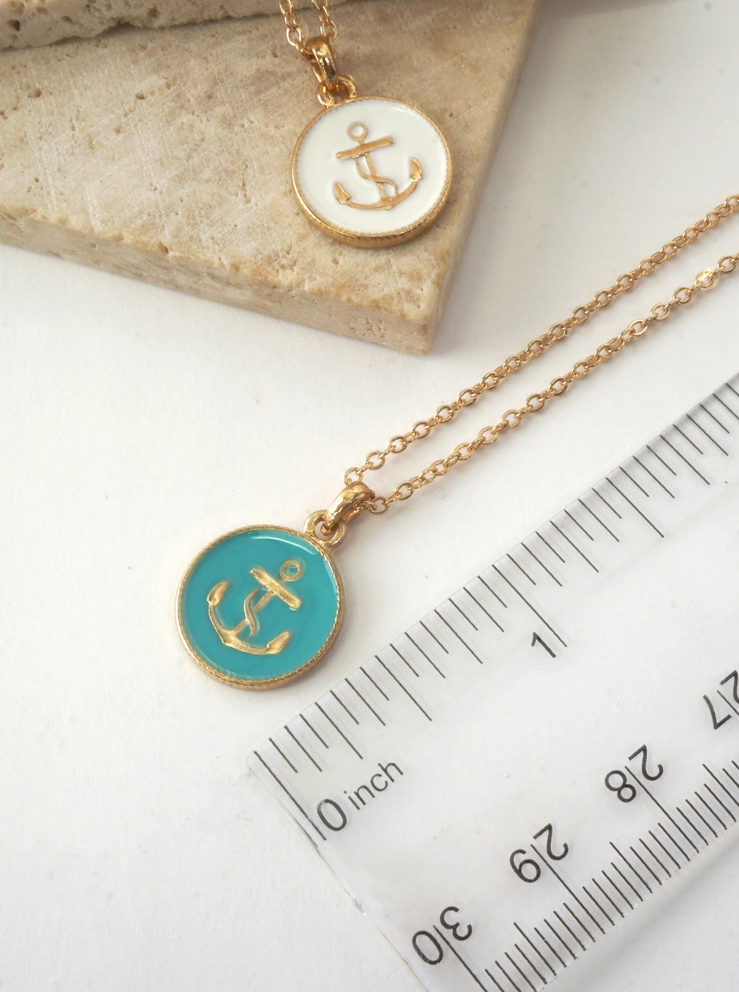 Anchor Geometric Pendant Necklace