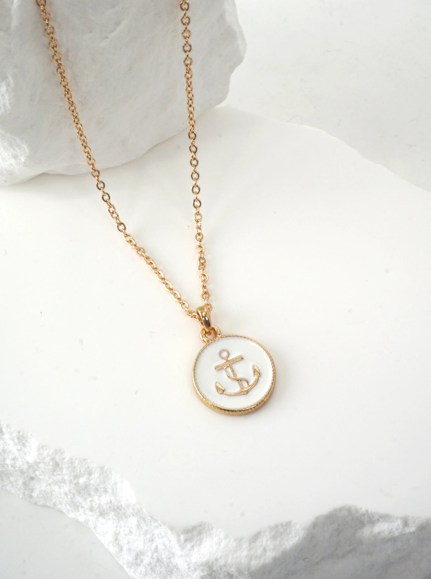 Anchor Geometric Pendant Necklace