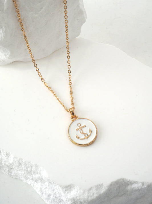 Anchor Geometric Pendant Necklace