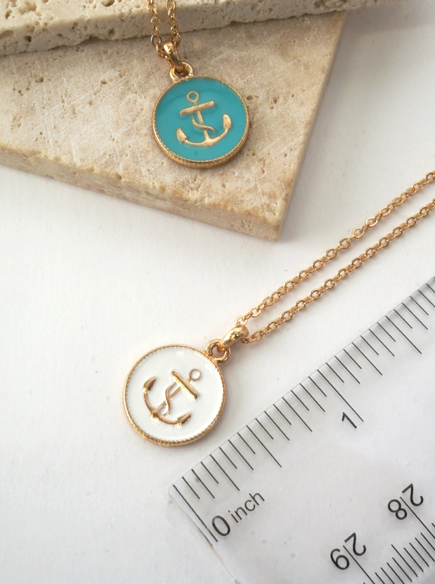 Anchor Geometric Pendant Necklace