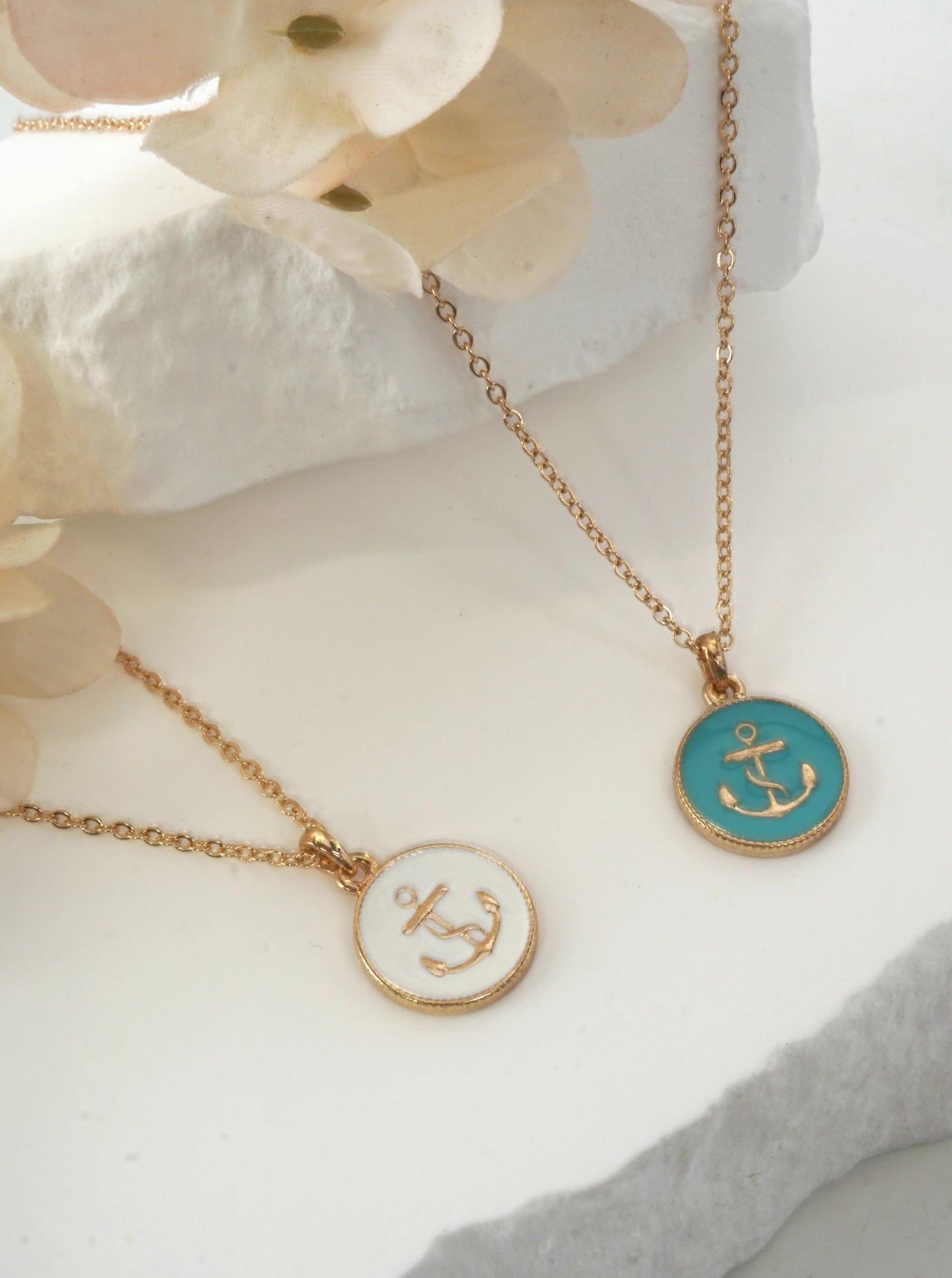 Anchor Geometric Pendant Necklace