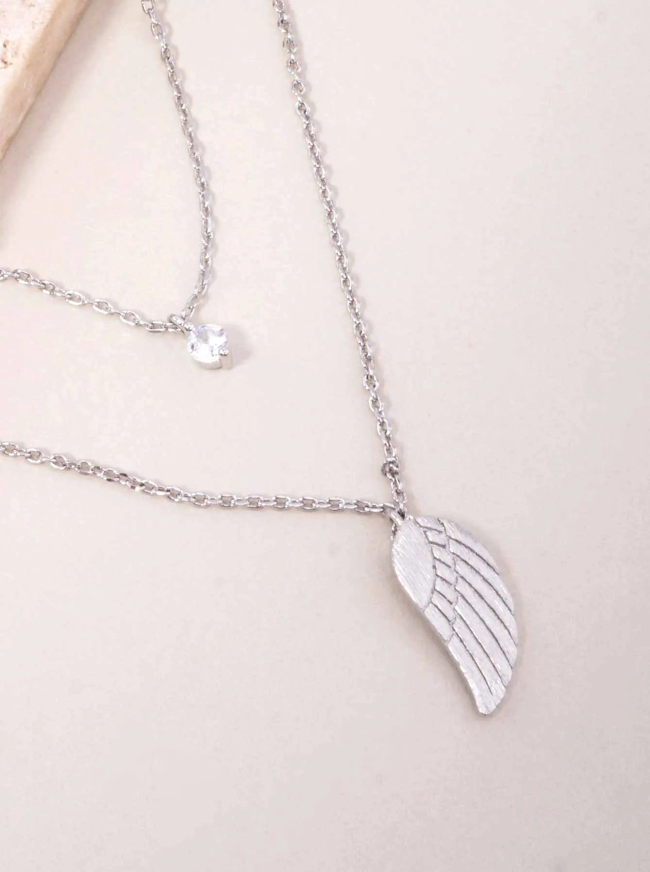 Angel-Wing 18K-Gold-Dipped Layered Necklace