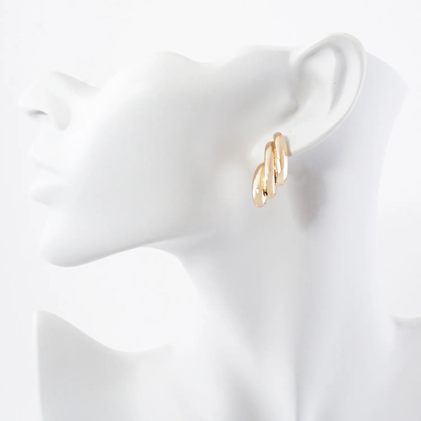 Angel-Wing Inspired Metal Earrings With-Titanium-Post