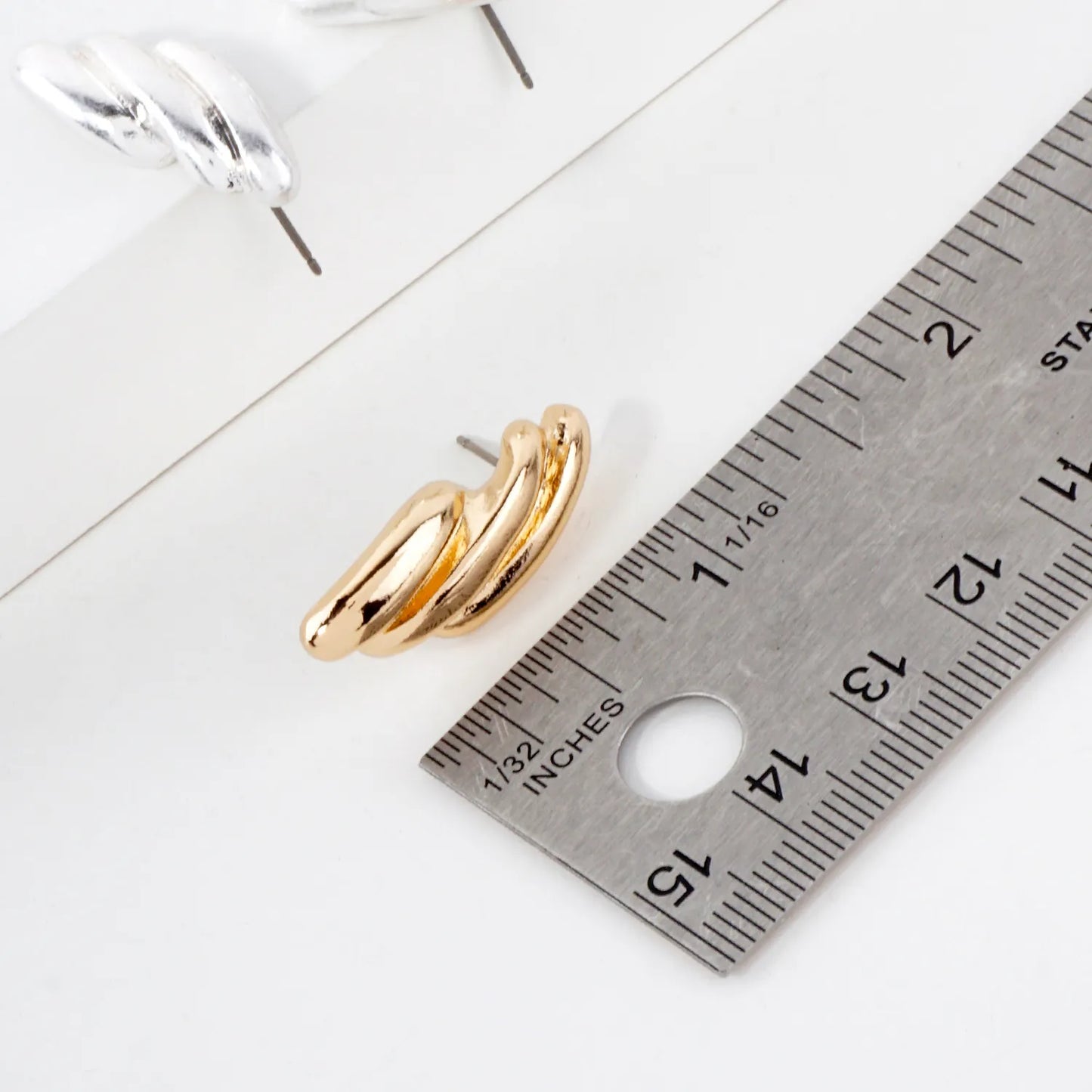 Angel-Wing Inspired Metal Earrings With-Titanium-Post