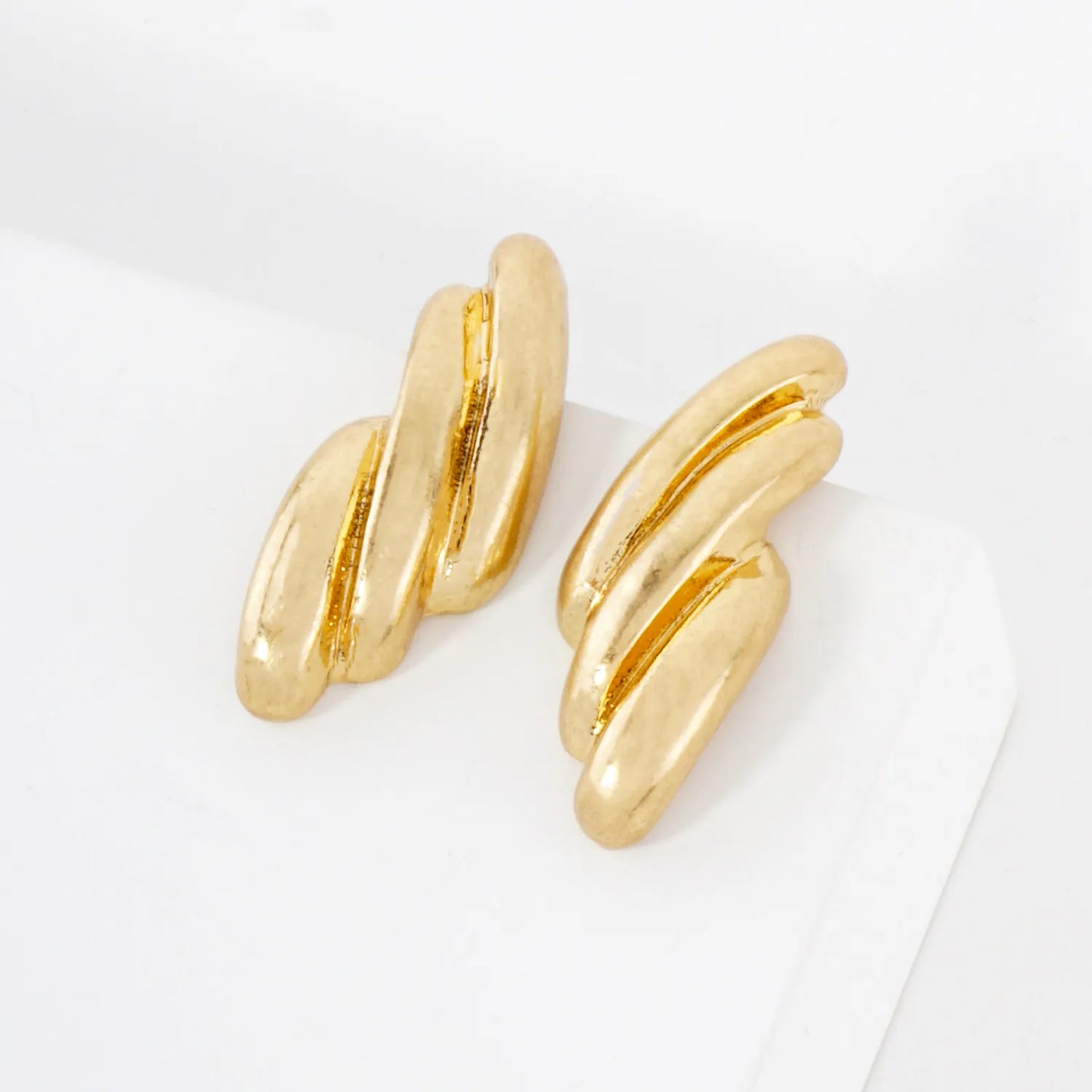 Angel-Wing Inspired Metal Earrings With-Titanium-Post