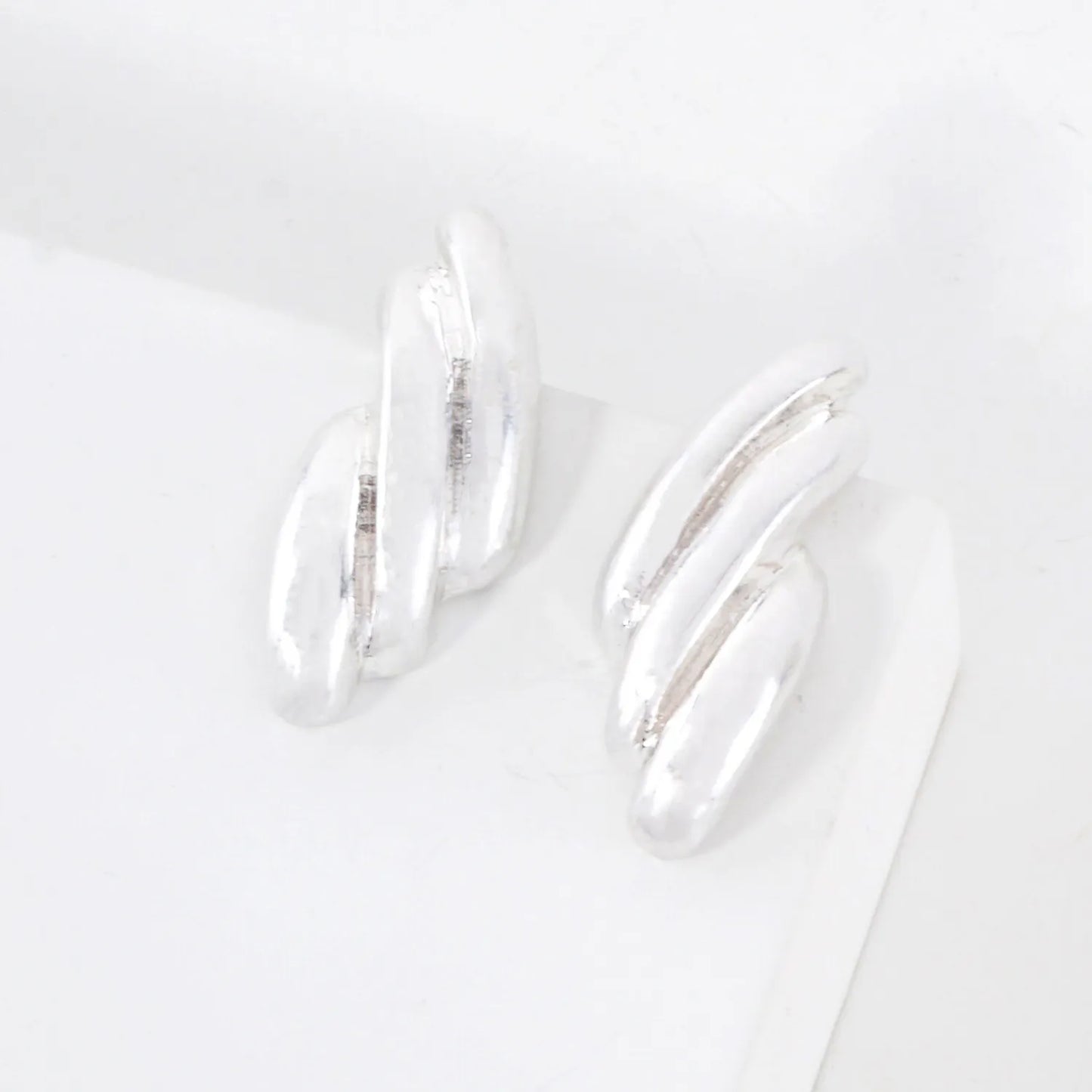 Angel-Wing Inspired Metal Earrings With-Titanium-Post