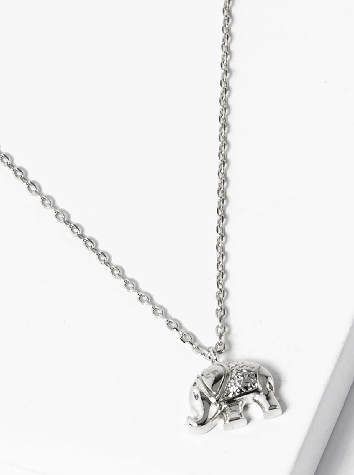 Animal-Theme 18K-Gold-Dipped Brass Elephant Pendant Necklace