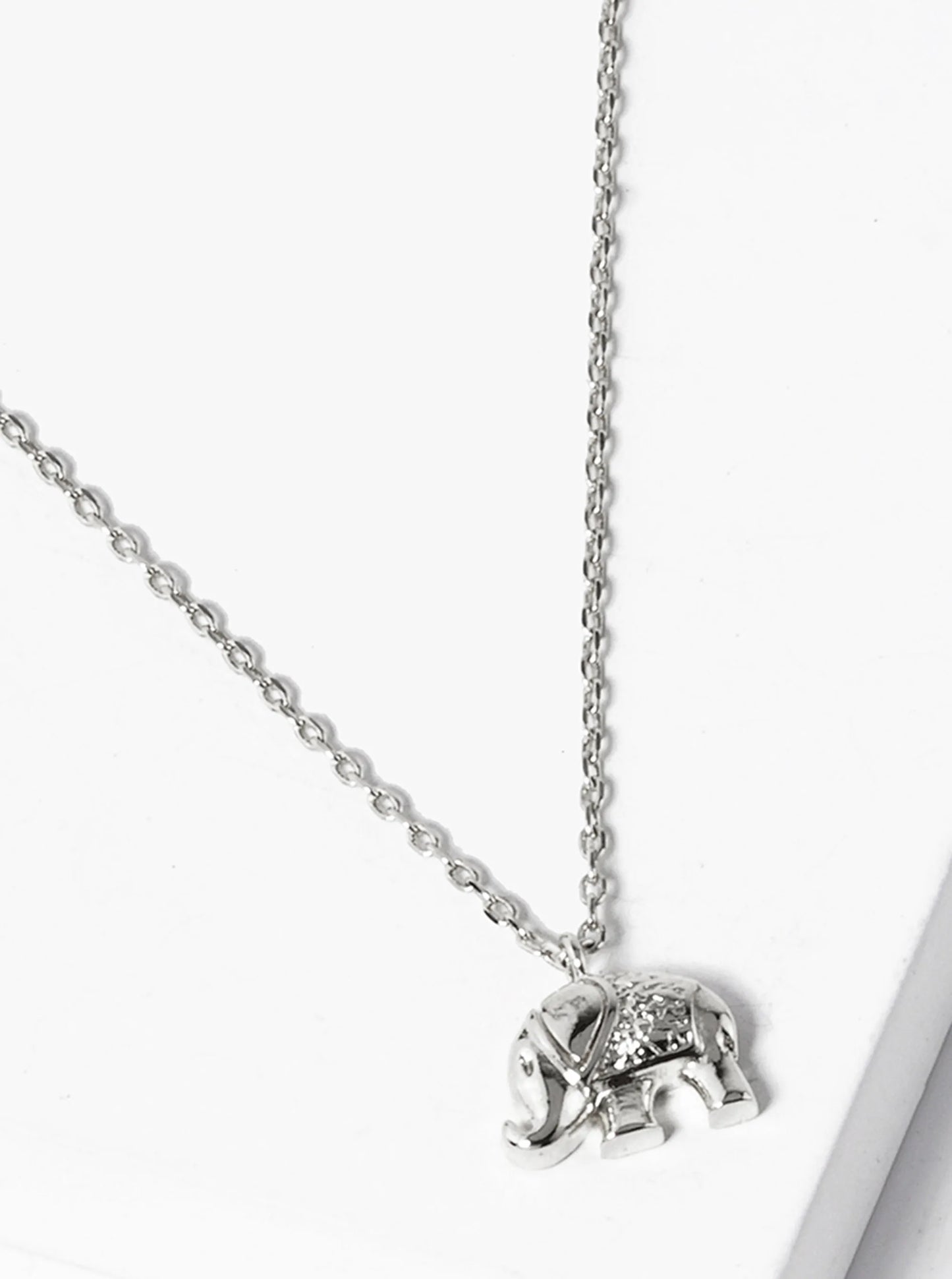 Animal-Theme 18K-Gold-Dipped Brass Elephant Pendant Necklace