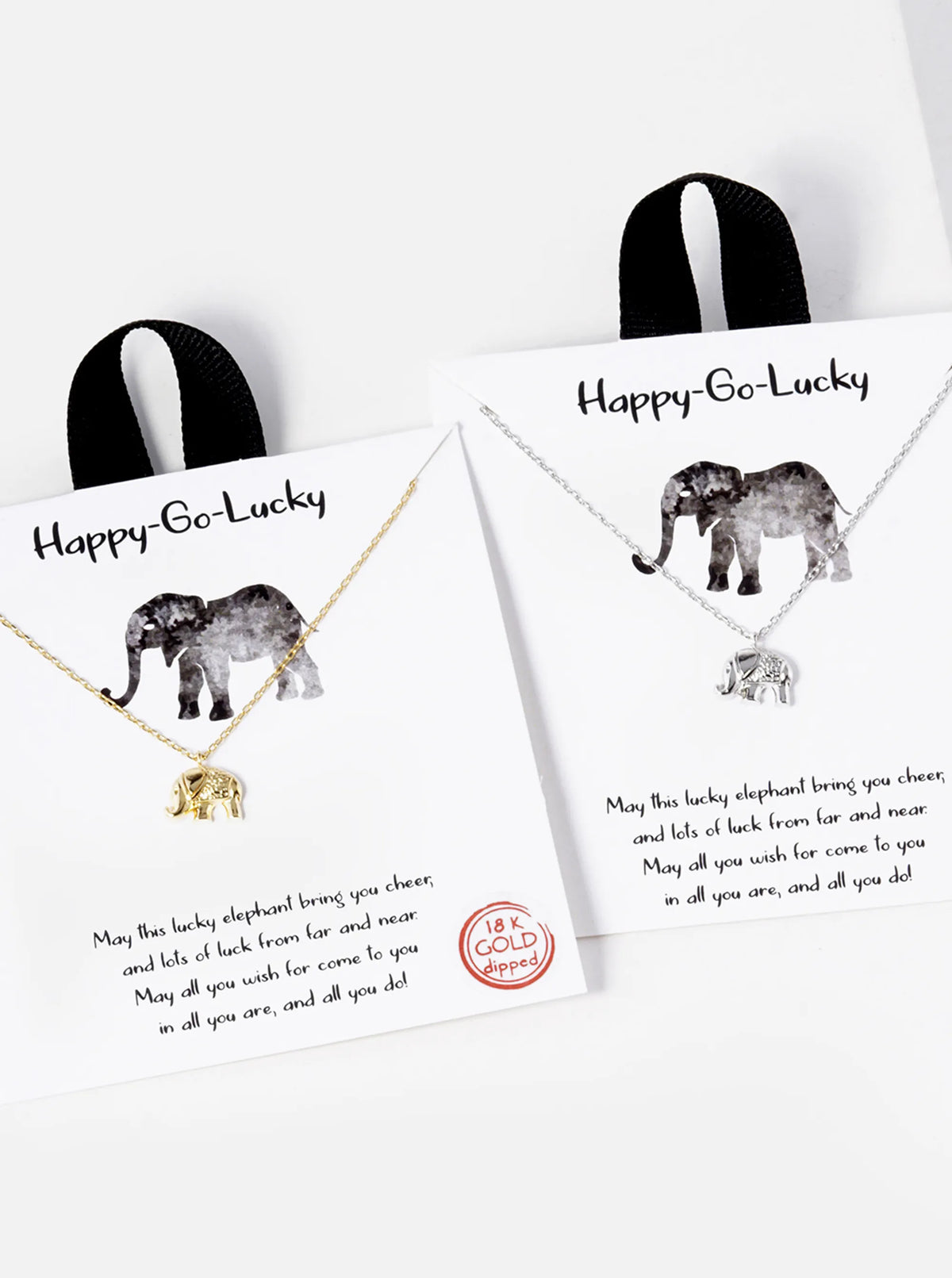 Animal-Theme 18K-Gold-Dipped Brass Elephant Pendant Necklace
