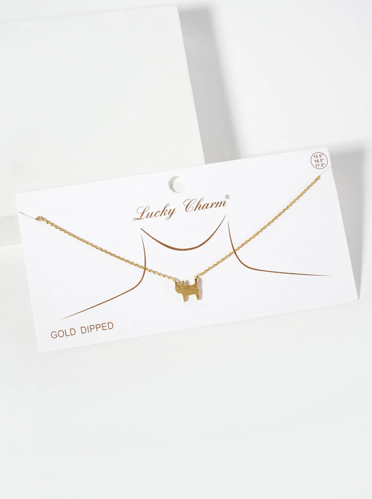 Animal-Theme 18K-Gold-Dipped Brushed-Textured Cat Pendant Necklace