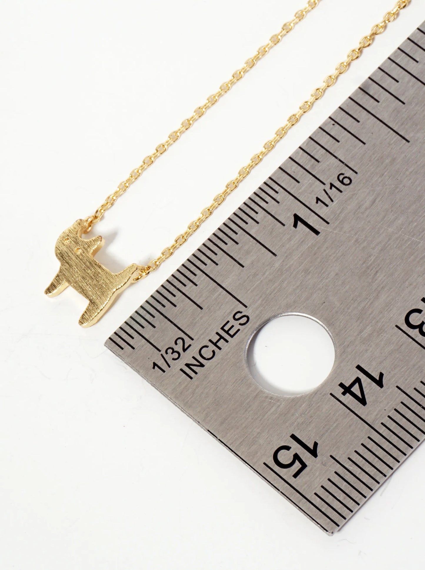 Animal-Theme 18K-Gold-Dipped Brushed-Textured Cat Pendant Necklace