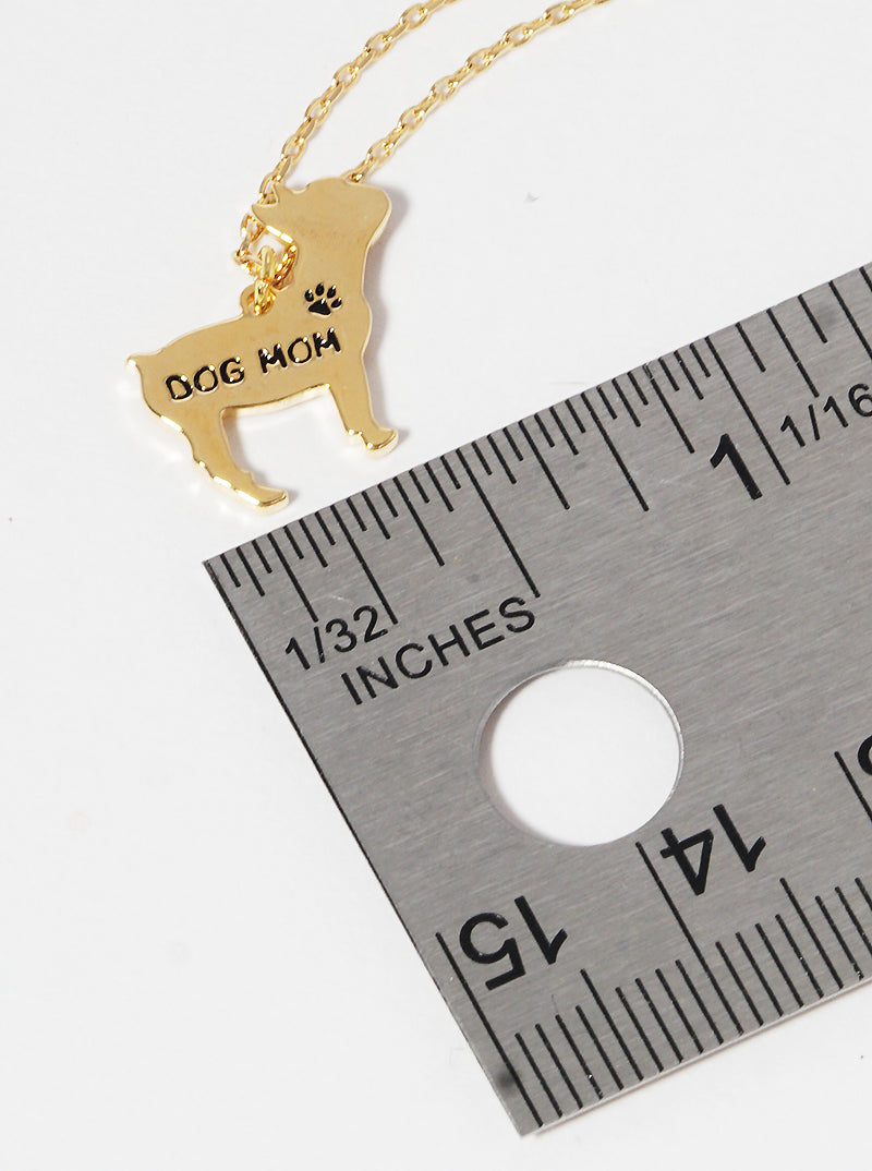 Animal-Theme 18K-Gold-Dipped Dog Mom Pendant Necklace