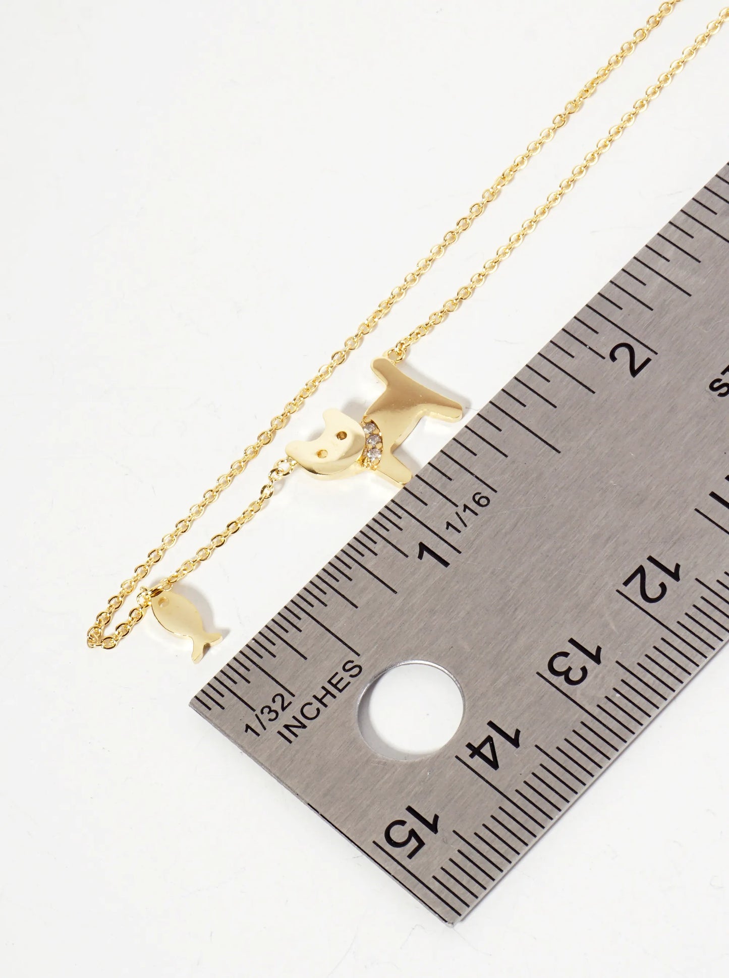 Animal-Theme 18K-Gold-Dipped Pave-Set CZ Cat Pendant Necklace