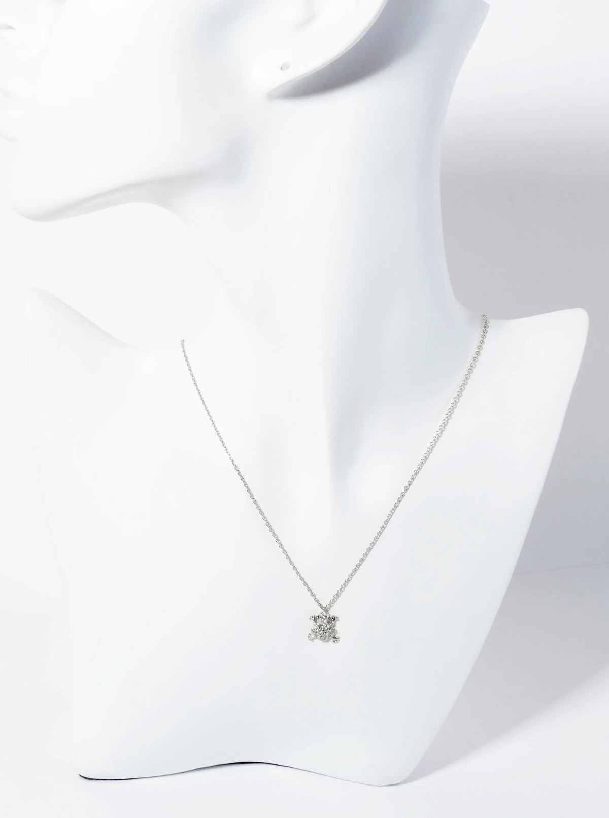 Animal-Theme 18K-Gold-Dipped Pave Set CZ Frog Pendant Necklace