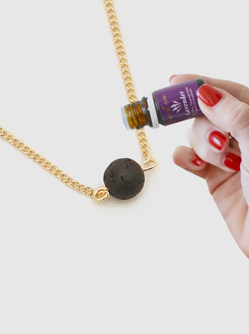 Aroma Oil Diffusion Multi Natural Stone Necklace