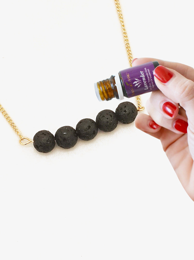 Aroma Oil Diffusion Multi Natural Stone Necklace