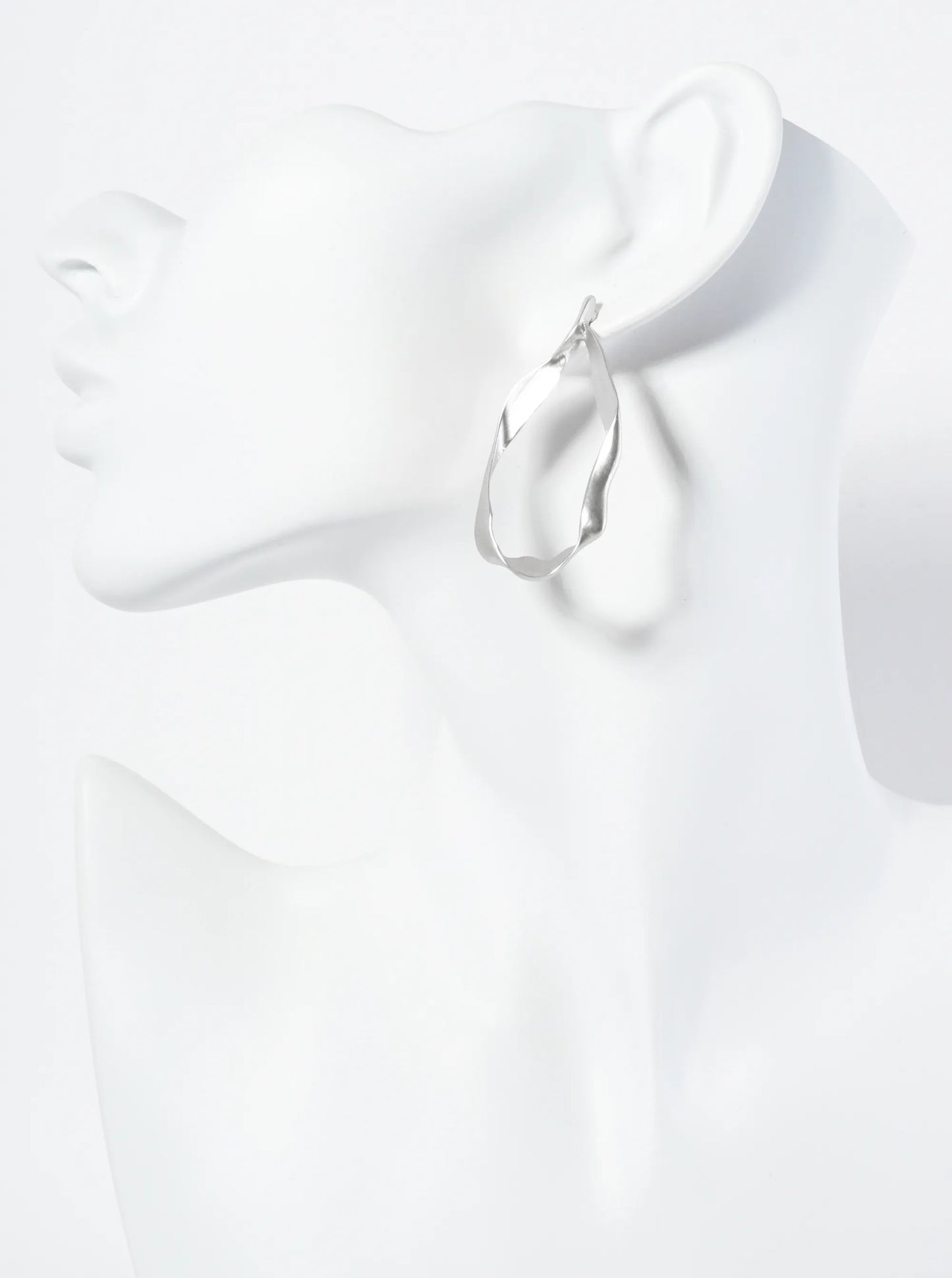 Artistic Hand Molded Appearance Teardrop Post Earrings