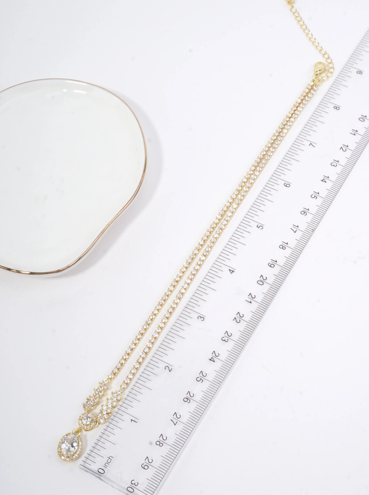 Artistic Oval Pave Tennis Necklace Design