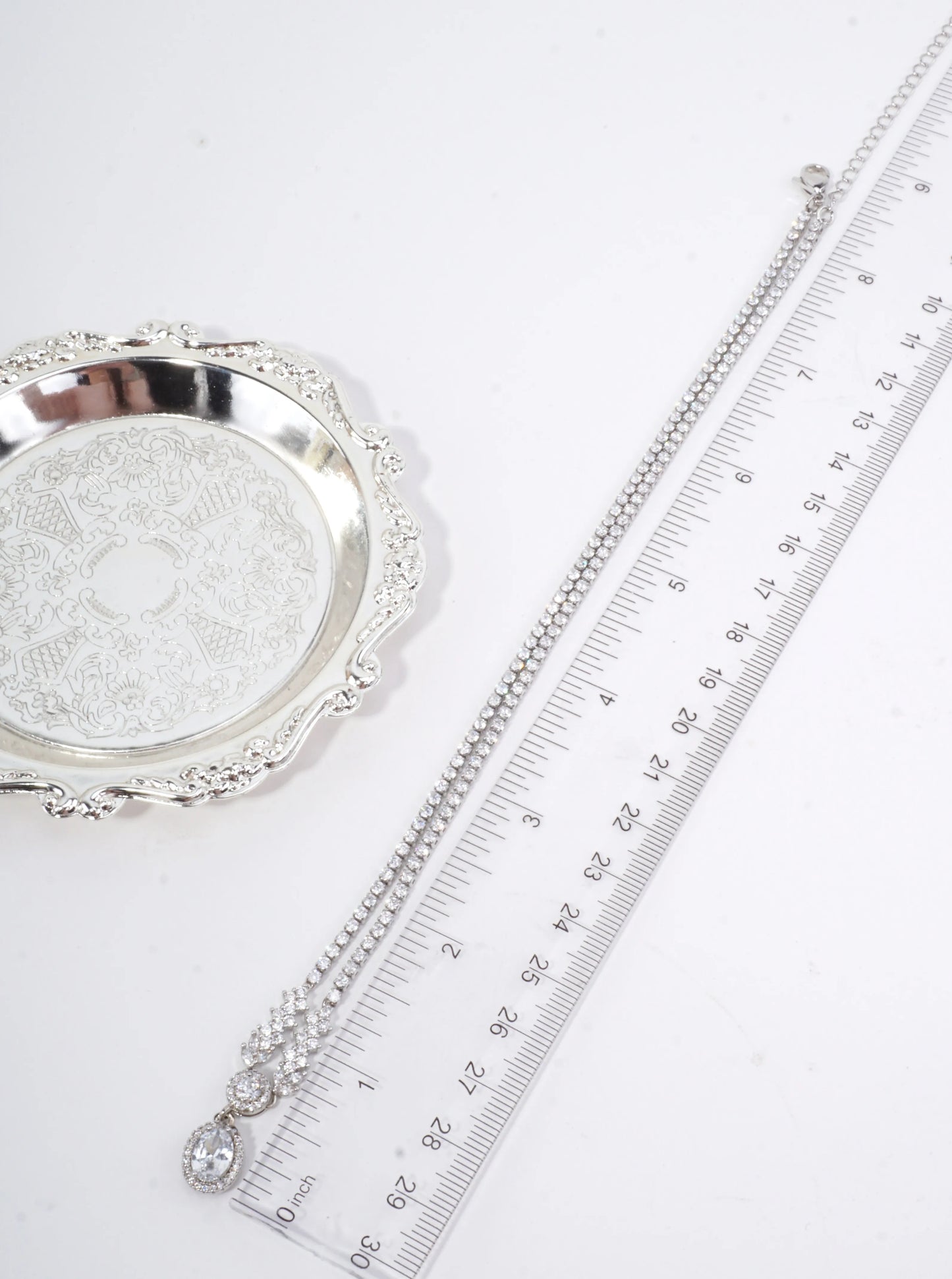 Artistic Oval Pave Tennis Necklace Design