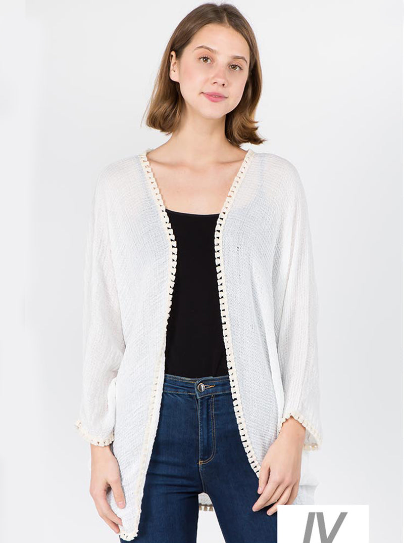 BATWING SLEEVE 100 POLYESTER WRAP