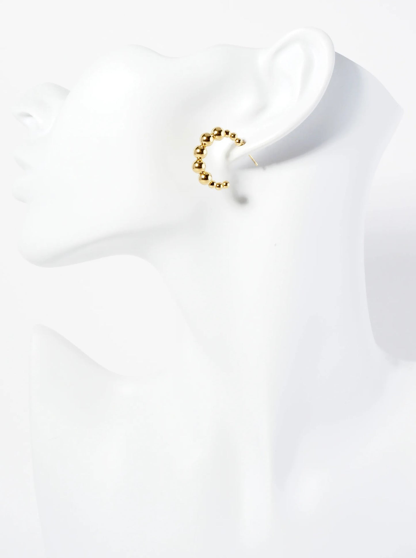 Ball Texture 20mm Hypoallergenic Stainless Steel Open Hoop Earrings