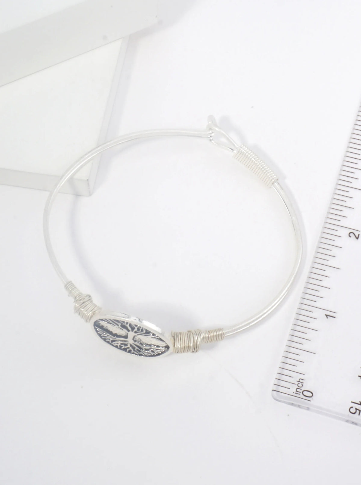 Bangle Bracelet With Tree Of Life Medallion